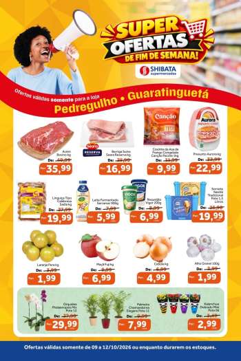 Folheto Shibata Supermercados - 09/10/2026 - 12/10/2026.