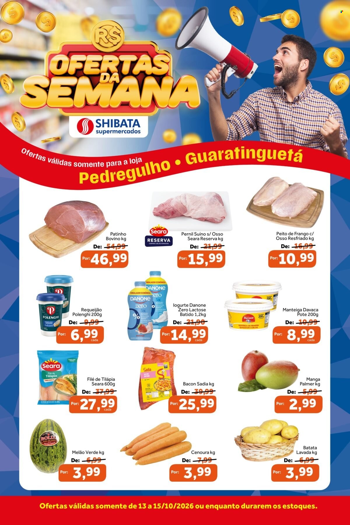 Folheto Shibata Supermercados - 13/10/2026 - 15/10/2026. Página 1