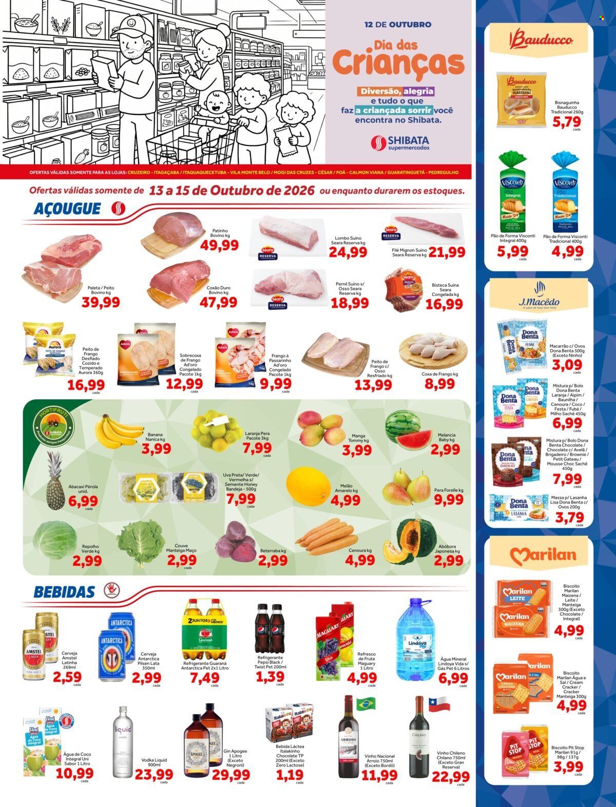 Folheto Shibata Supermercados - 13/10/2026 - 15/10/2026. Página 1