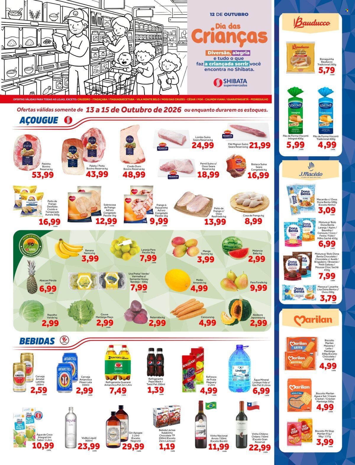 Folheto Shibata Supermercados - 13/10/2026 - 15/10/2026. Página 1