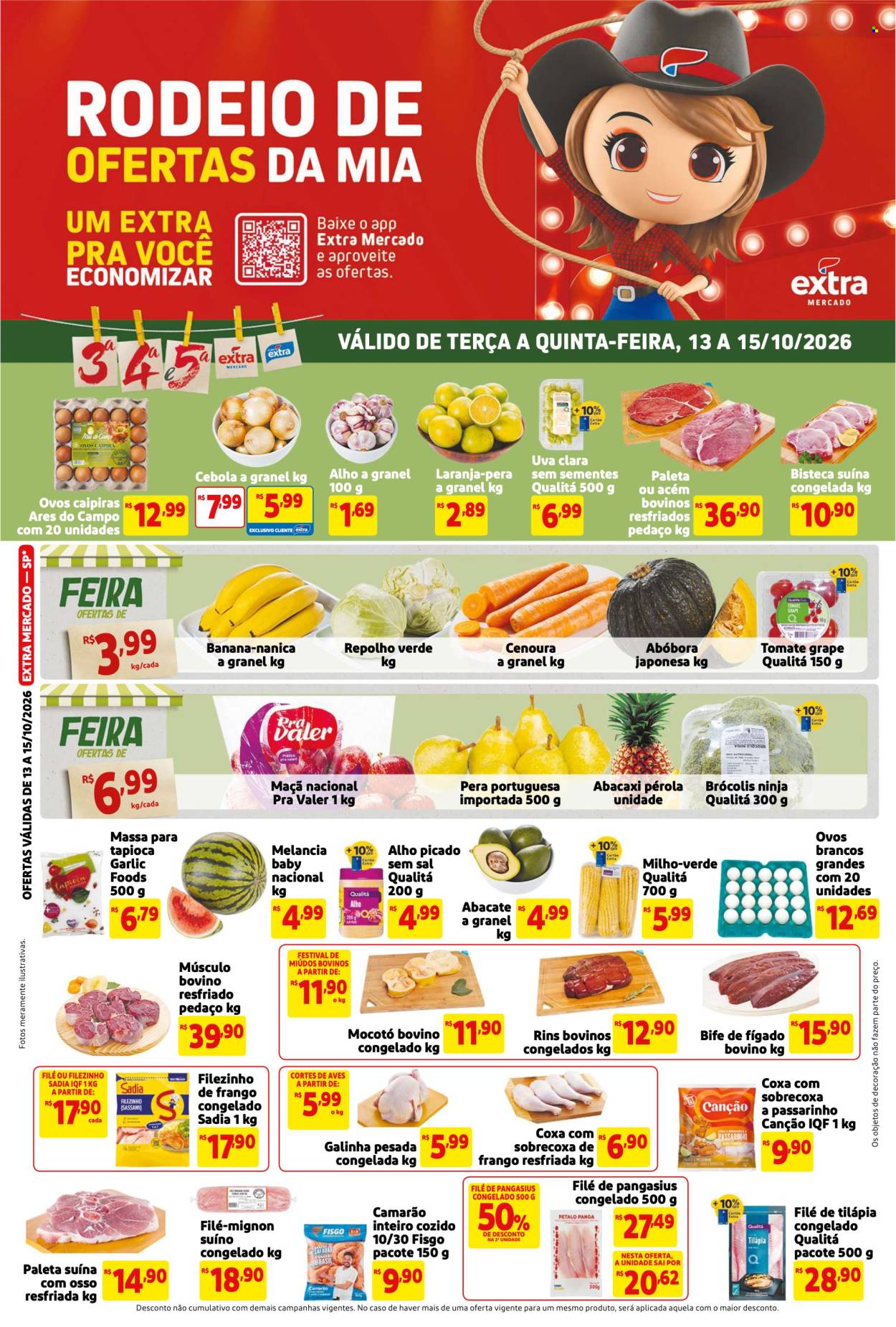 Folheto Mercado Extra - 13/10/2026 - 15/10/2026. Página 1