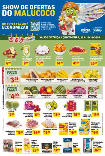 Folheto Mercado Extra - 13/10/2026 - 15/10/2026.
