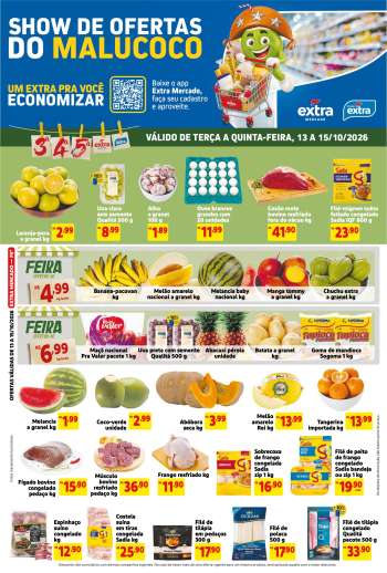 Folheto Mercado Extra - 13/10/2026 - 15/10/2026.