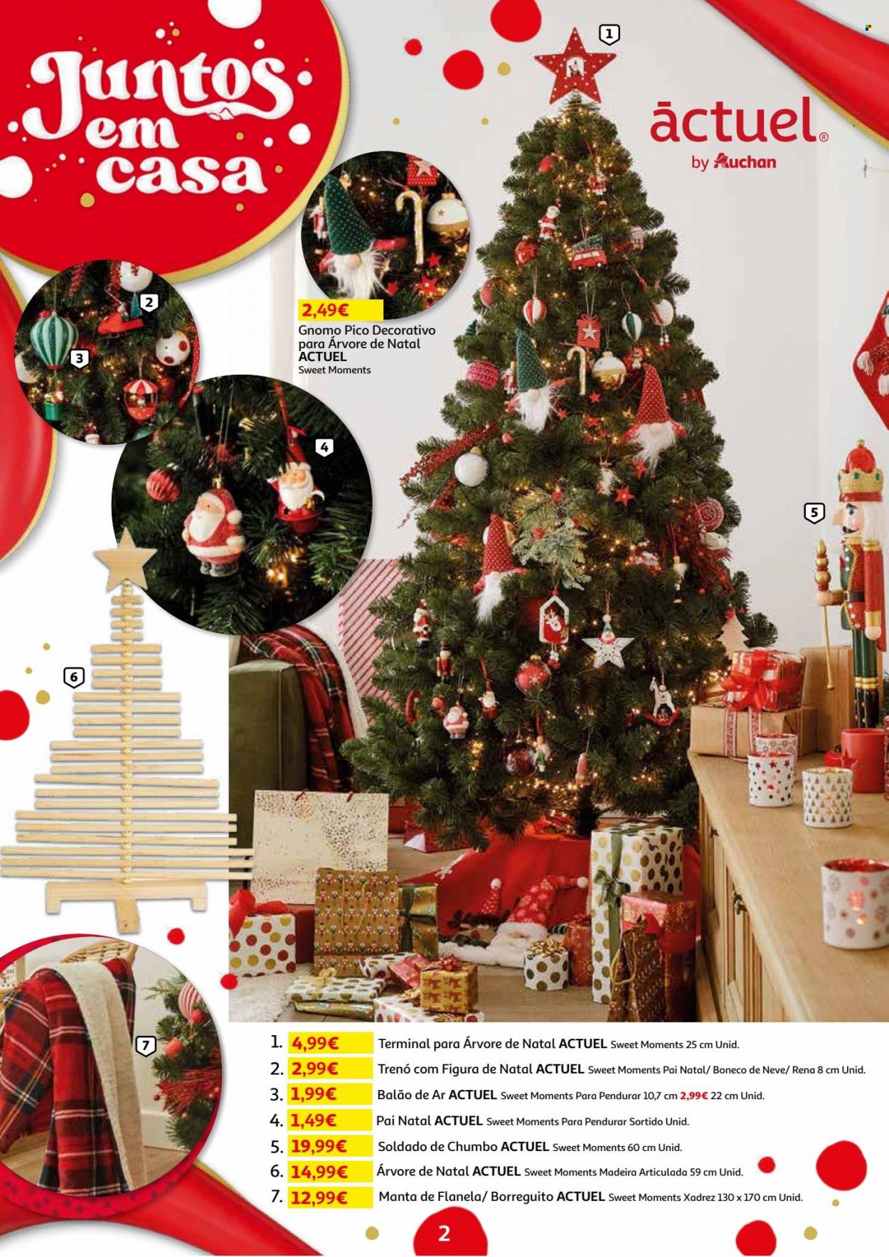 thumbnail - Folheto Auchan - 3.11.2021 - 18.11.2021 - Produtos em promoção - manta, árvore de natal, figura, boneca. Página 2.
