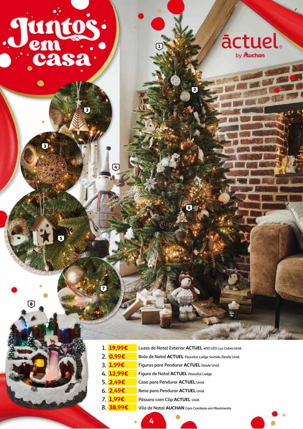 thumbnail - Folheto Auchan - 3.11.2021 - 18.11.2021 - Produtos em promoção - figura, bolas de natal. Página 4.