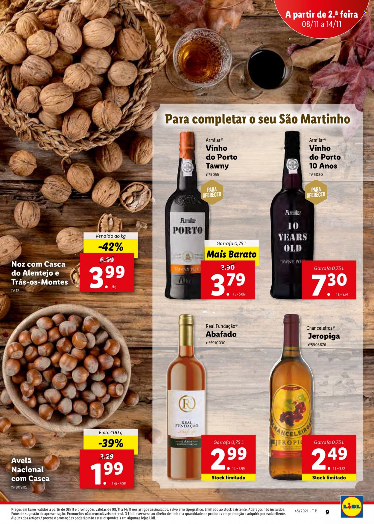 thumbnail - Folheto Lidl - 8.11.2021 - 14.11.2021 - Produtos em promoção - avelã, vinho, vinho do Porto. Página 27.