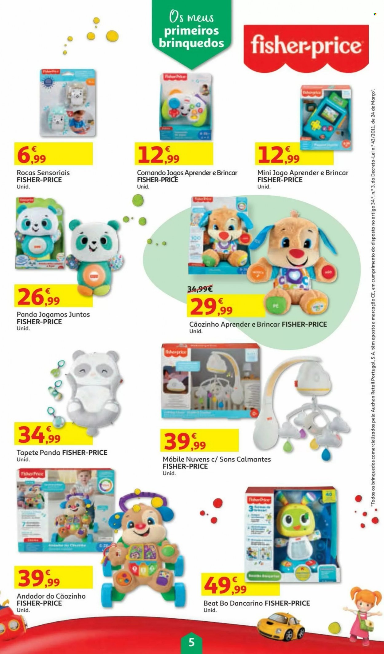 thumbnail - Folheto Auchan - 5.11.2021 - 24.12.2021 - Produtos em promoção - tapete, andador. Página 5.