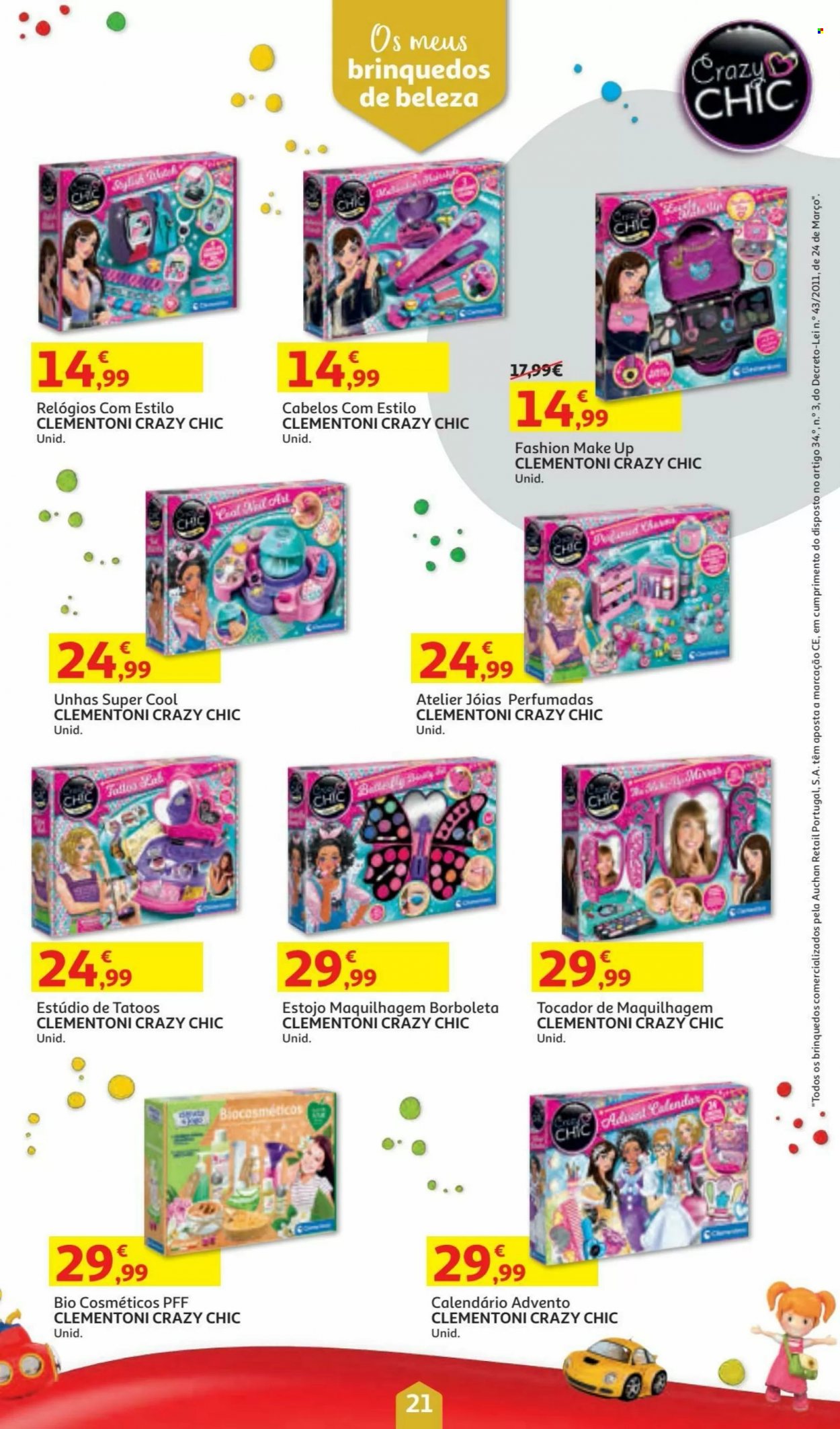 thumbnail - Folheto Auchan - 5.11.2021 - 24.12.2021 - Produtos em promoção - estojo. Página 21.