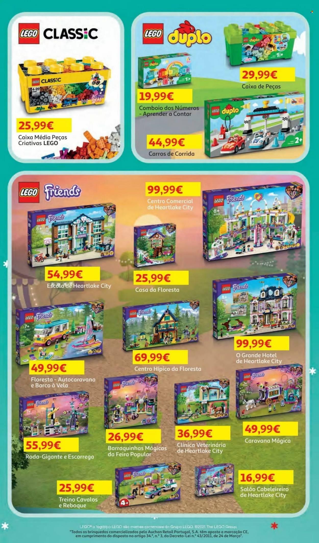 thumbnail - Folheto Auchan - 5.11.2021 - 24.12.2021 - Produtos em promoção - LEGO, vela, LEGO Duplo, LEGO Friends. Página 48.