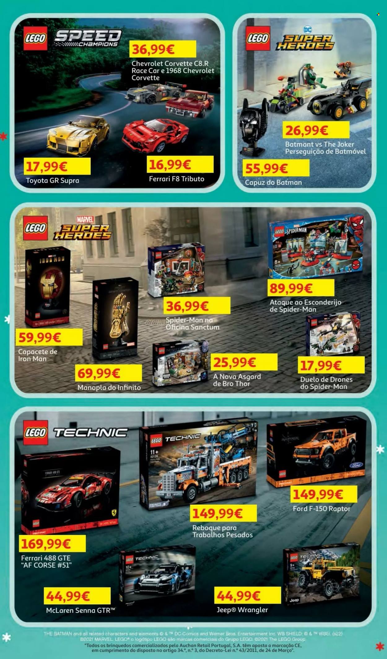 thumbnail - Folheto Auchan - 5.11.2021 - 24.12.2021 - Produtos em promoção - Spiderman, Marvel, LEGO, capacete. Página 50.