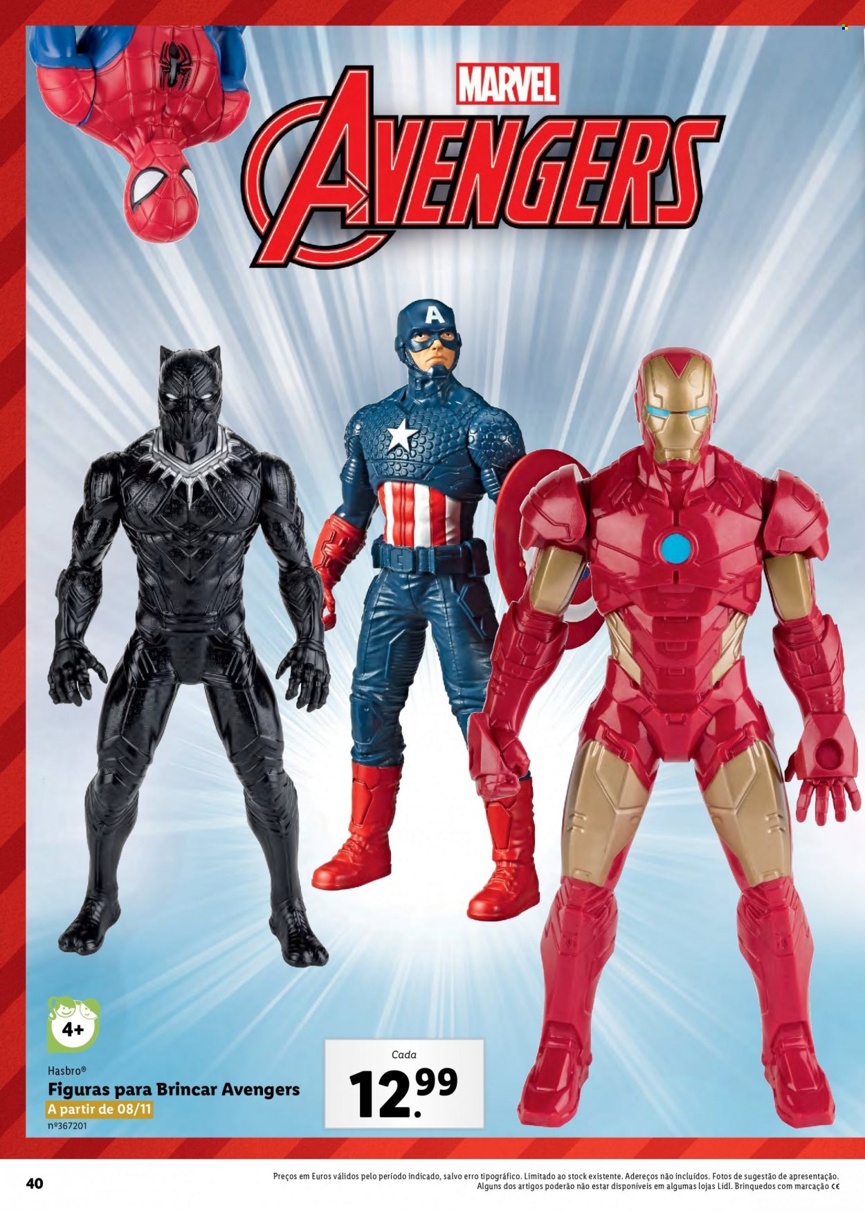 thumbnail - Folheto Lidl - Produtos em promoção - Avengers, Marvel, Hasbro, brinquedo. Página 40.