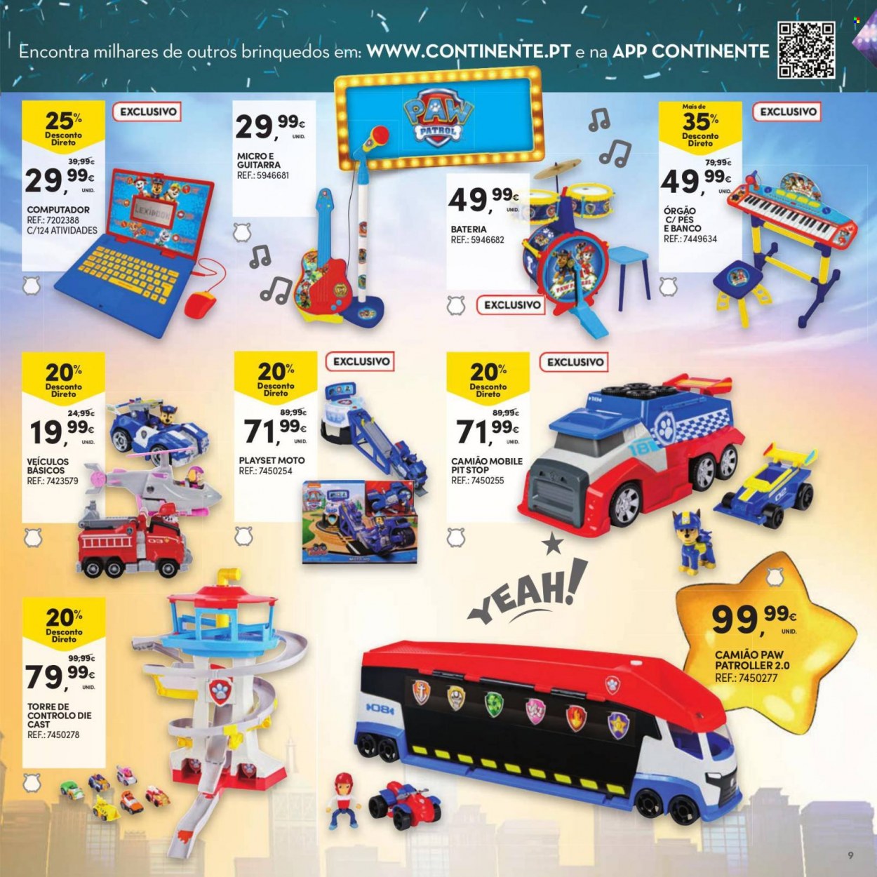 thumbnail - Folheto Continente Modelo - 9.11.2021 - 12.12.2021 - Produtos em promoção - bateria, brinquedo, carro brinquedo. Página 9.