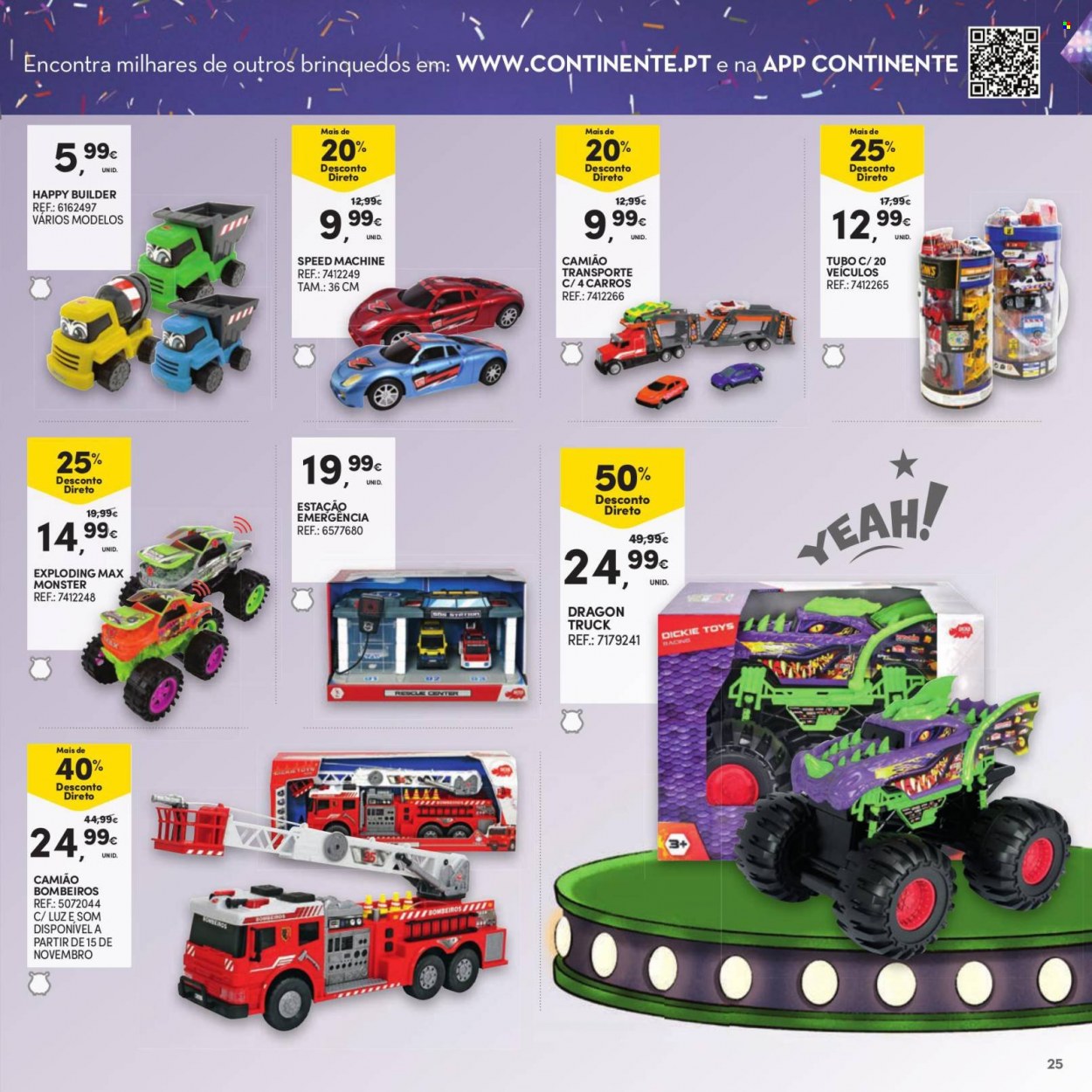 thumbnail - Folheto Continente Modelo - 9.11.2021 - 12.12.2021 - Produtos em promoção - brinquedo, carro brinquedo. Página 25.