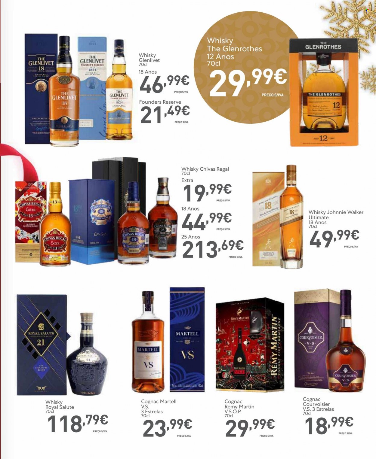 thumbnail - Folheto Recheio - 4.11.2021 - 3.1.2022 - Produtos em promoção - Cognac, whiskey, Johnnie Walker, Chivas Regal. Página 35.