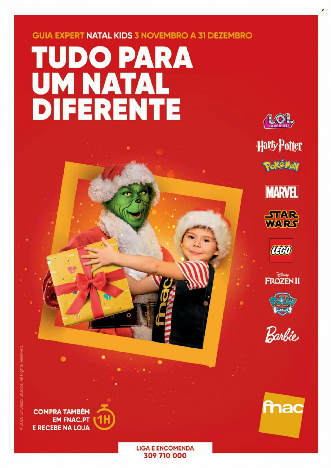 thumbnail - Folheto Fnac - 3.11.2021 - 3.1.2022 - Produtos em promoção - Frozen, Marvel, LEGO, Barbie. Página 1.