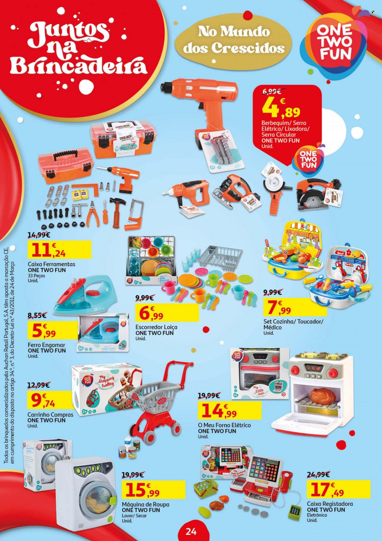 thumbnail - Folheto Auchan - 19.11.2021 - 9.12.2021 - Produtos em promoção - carrinho para compras, escorredor, forno, forno elétrico. Página 24.