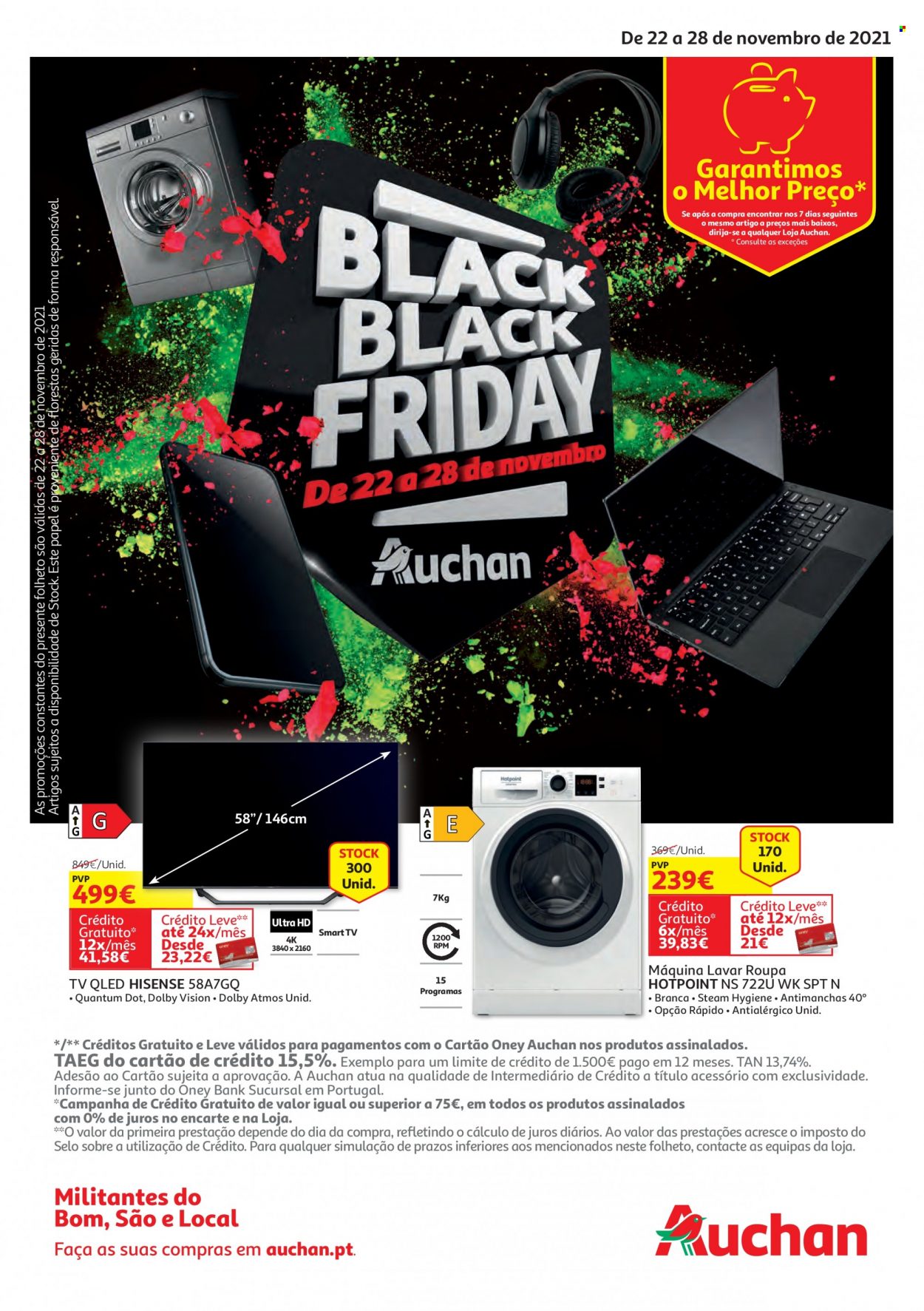 Folheto Auchan - 22.11.2021 - 28.11.2021. Página 1