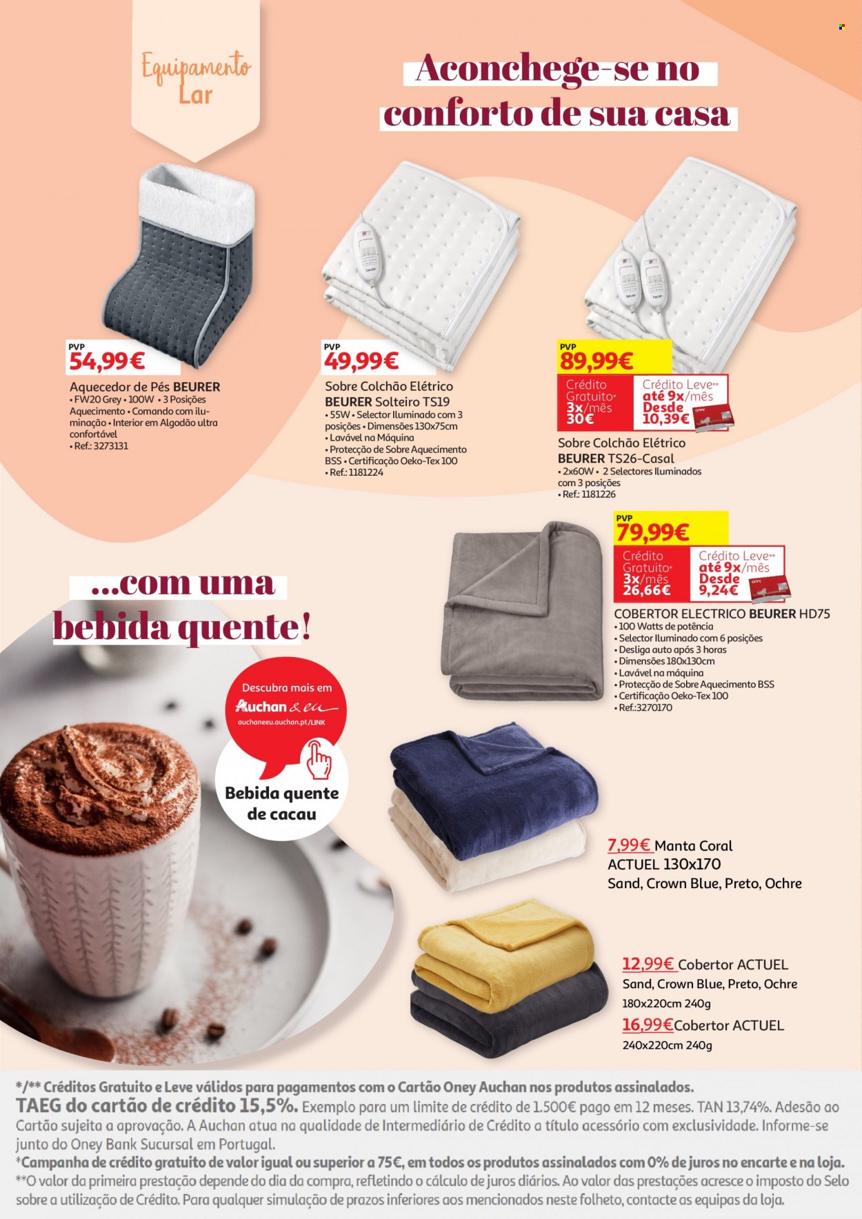 thumbnail - Folheto Auchan - 15.11.2021 - 30.1.2022 - Produtos em promoção - manta, aquecedor, colchão. Página 16.