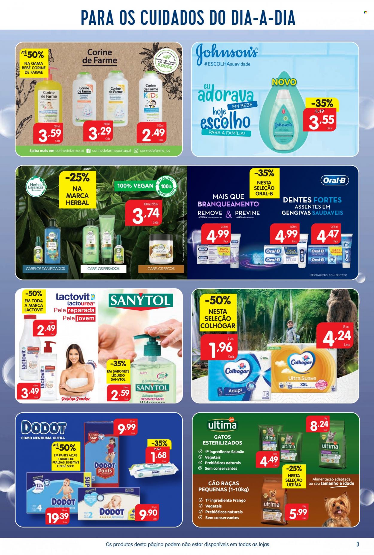 thumbnail - Folheto Minipreço - 6.1.2022 - 26.1.2022 - Produtos em promoção - fraldas, sabonete, Sanytol, shampoo, sabonete liquido, Lactovit, Oral-B. Página 3.