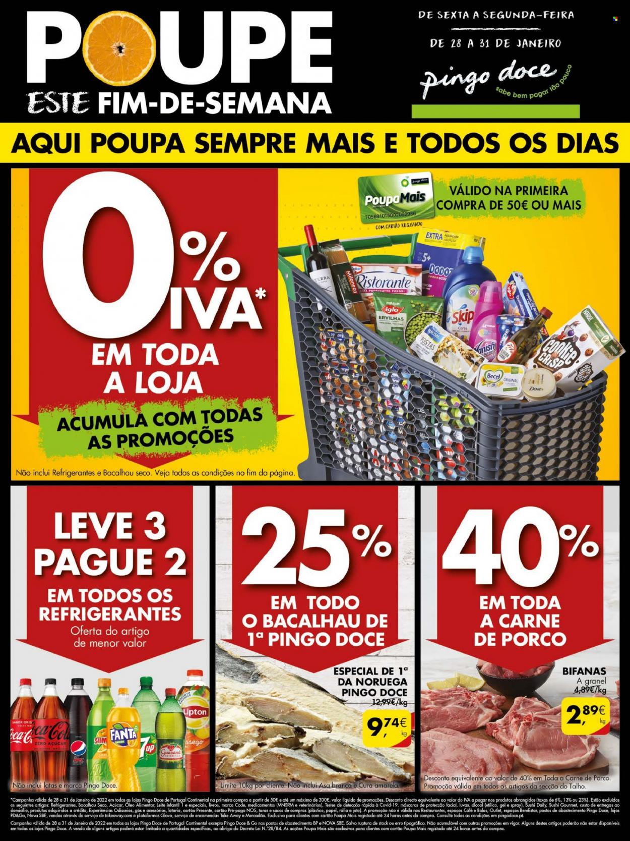 Folheto Pingo Doce - 28.1.2022 - 31.1.2022. Página 1