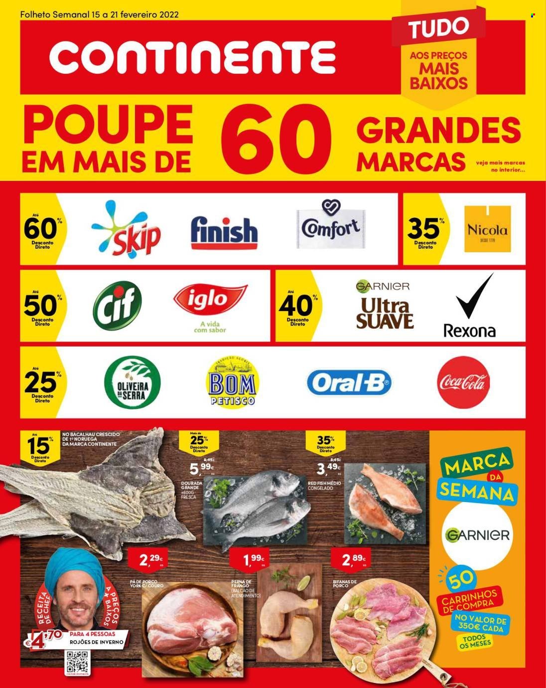 Folheto Continente Modelo - 15.2.2022 - 21.2.2022. Página 1