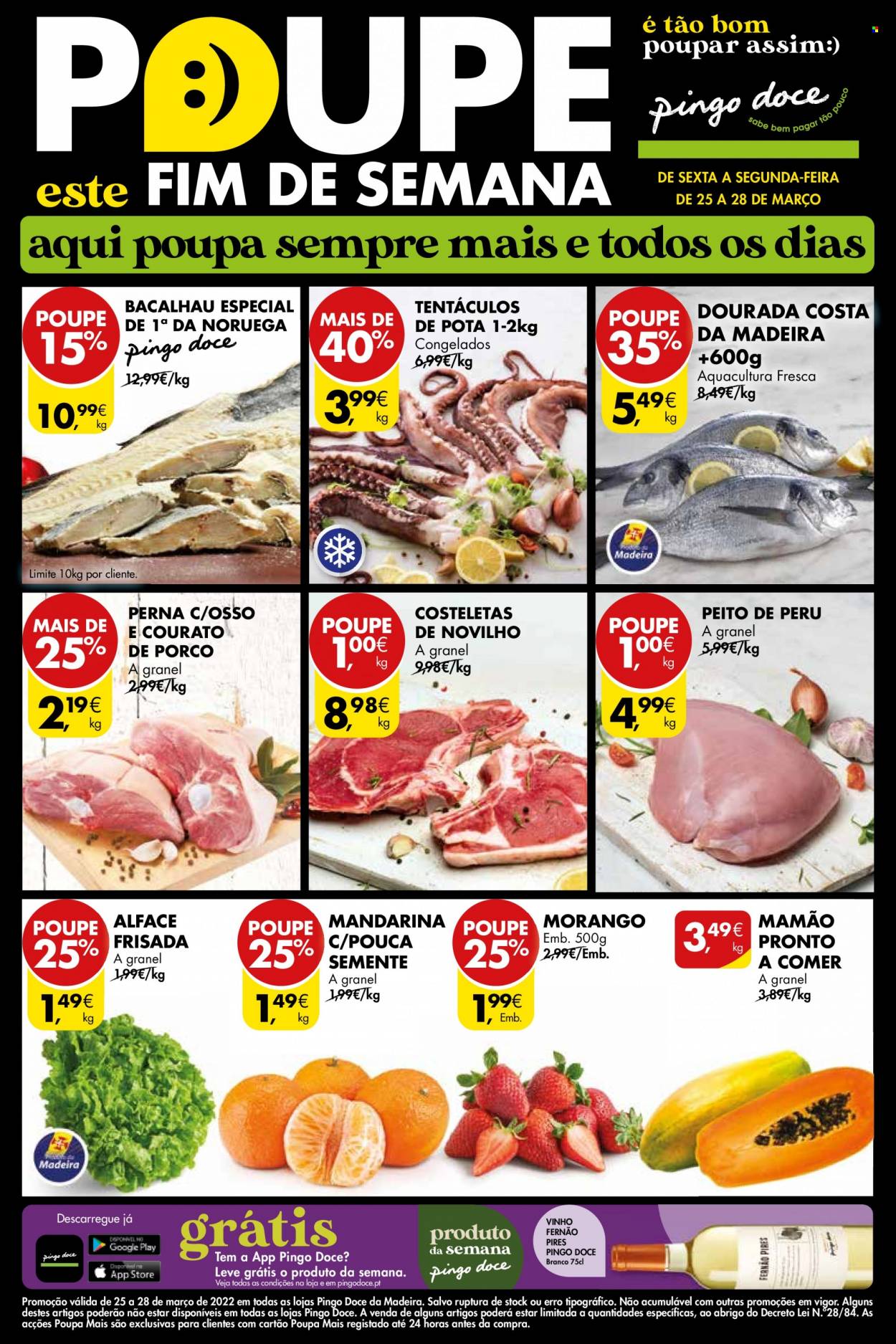 Folheto Pingo Doce - 25.3.2022 - 28.3.2022. Página 1