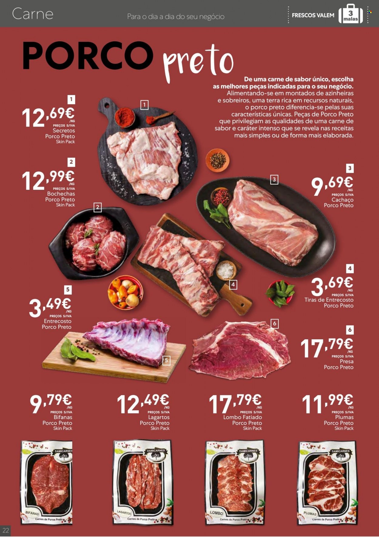 thumbnail - Folheto Recheio - 28.4.2022 - 1.6.2022 - Produtos em promoção - lombo, carne, bifanas. Página 22.