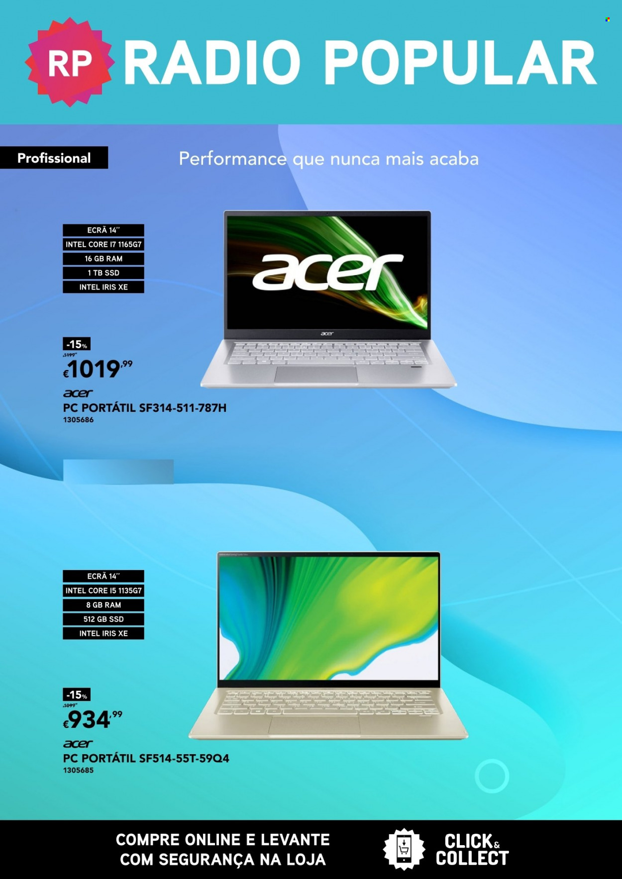 thumbnail - Folheto Radio Popular - 11.5.2022 - 26.5.2022 - Produtos em promoção - PC portátil, Acer. Página 2.