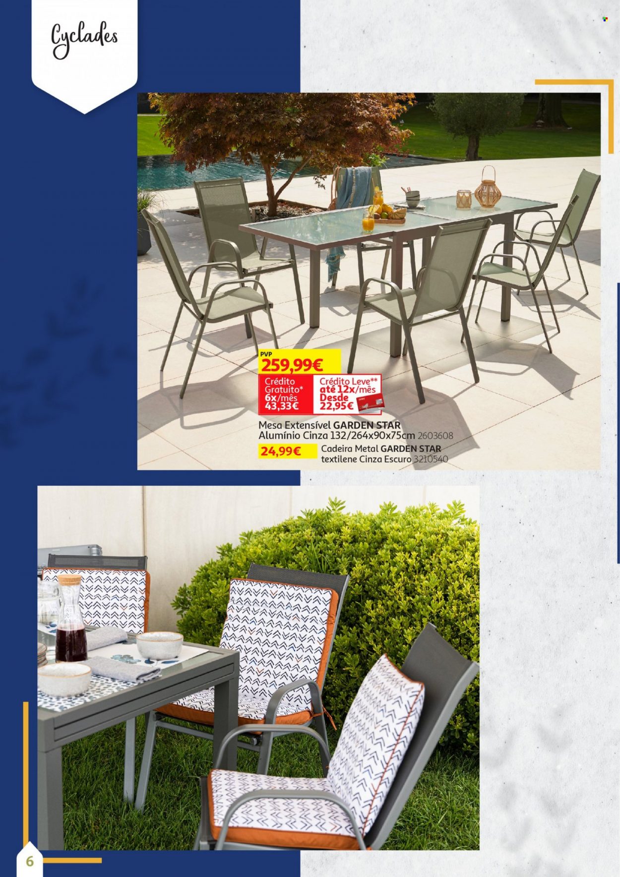 thumbnail - Folheto Auchan - 13.5.2022 - 30.6.2022 - Produtos em promoção - mesa, cadeira. Página 6.
