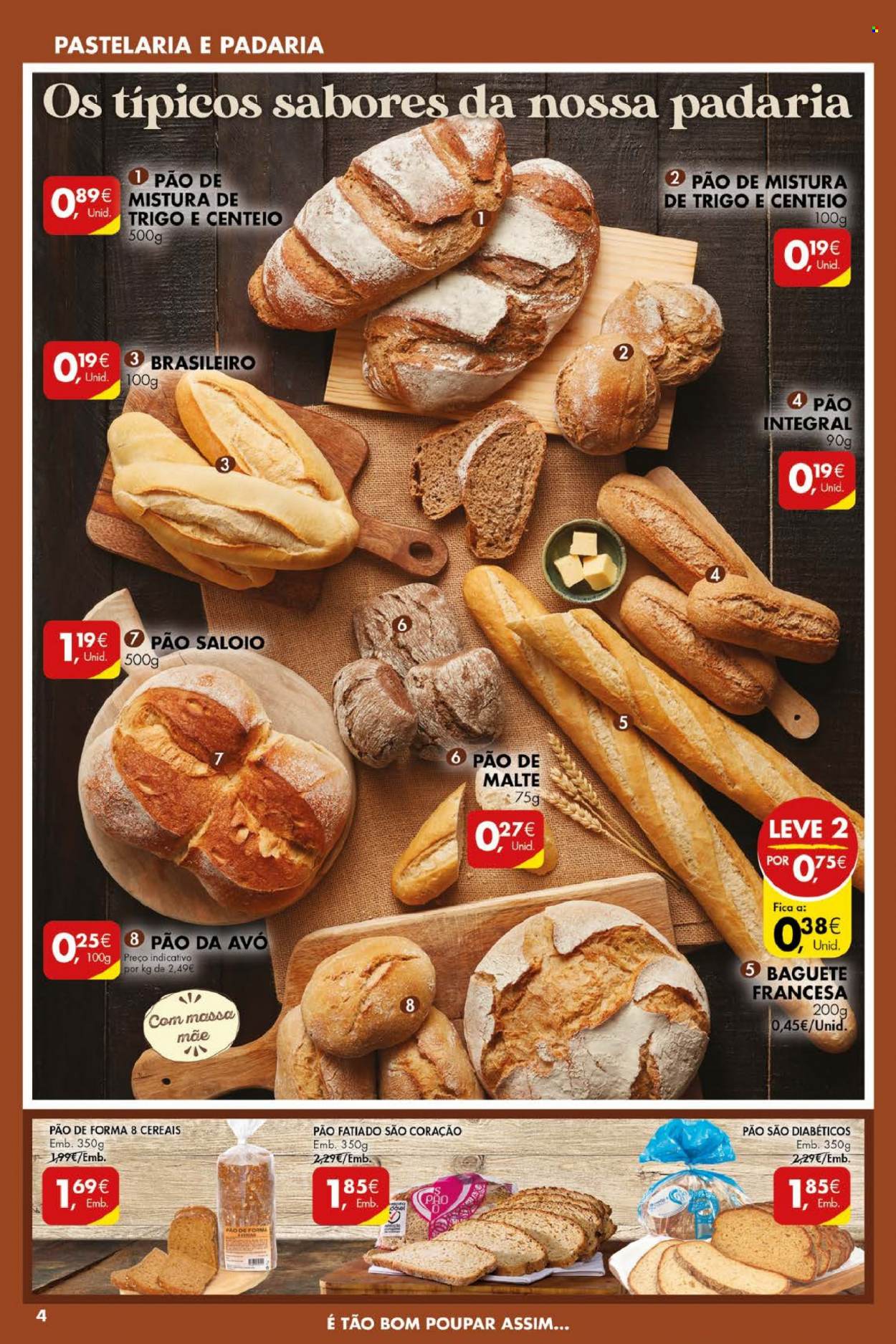 thumbnail - Folheto Pingo Doce - 17.5.2022 - 23.5.2022 - Produtos em promoção - pão, baguete, pão de forma, Pão da Avó. Página 4.