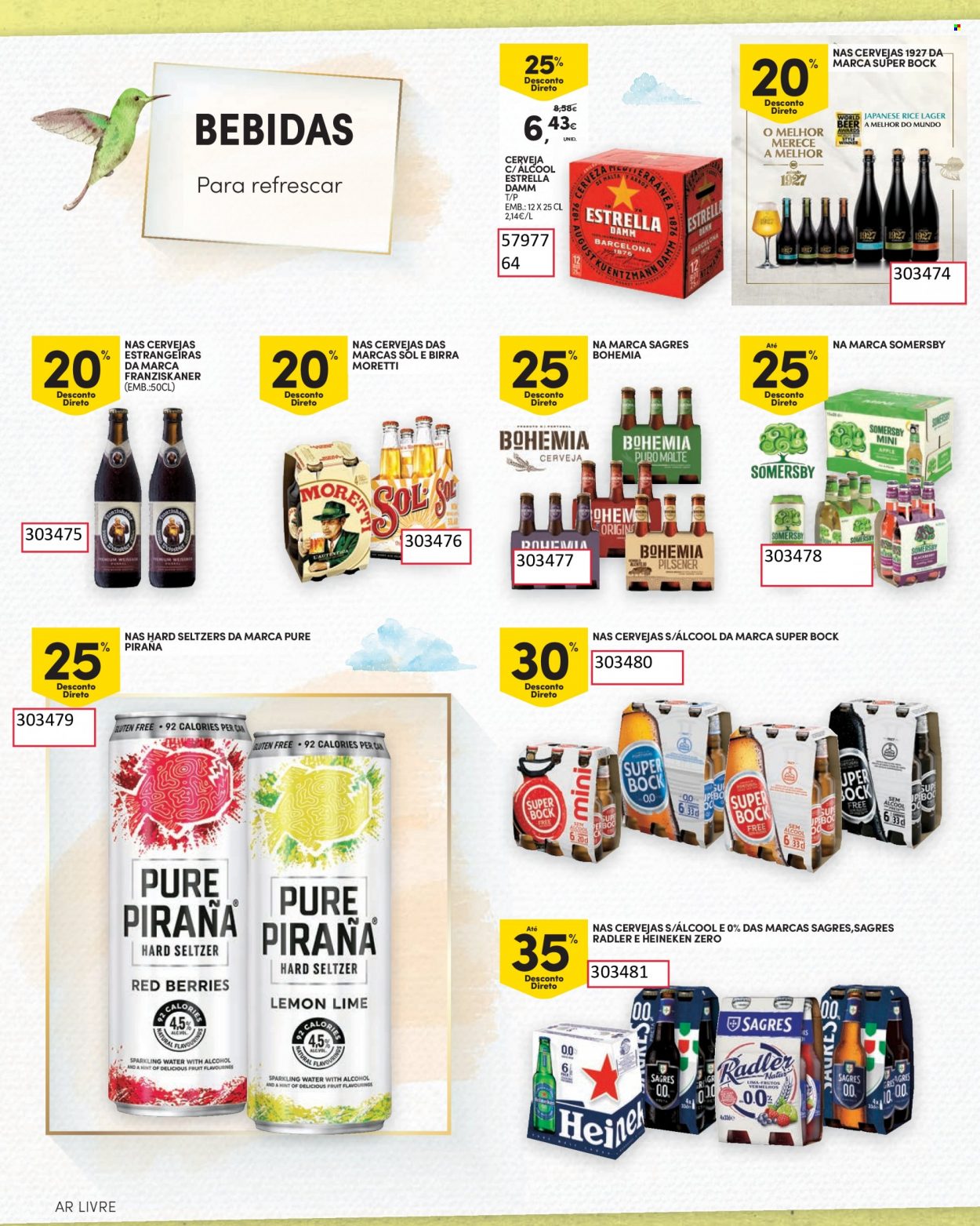 thumbnail - Folheto Continente - 17.5.2022 - 19.6.2022 - Produtos em promoção - Heineken, Sagres, Super Bock, cerveja, Somersby, Radler, arroz, Apple. Página 38.