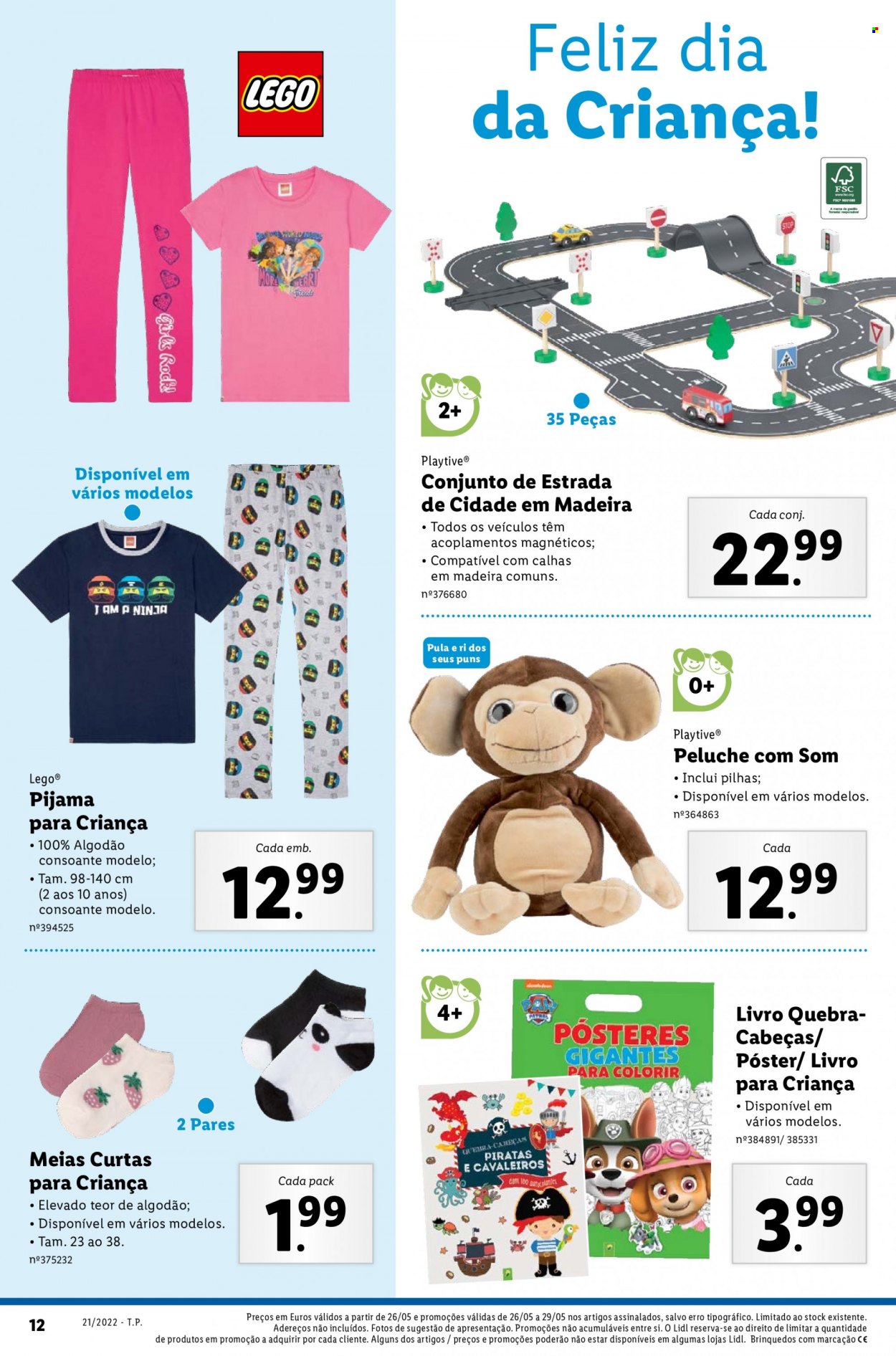thumbnail - Folheto Lidl - 23.5.2022 - 29.5.2022 - Produtos em promoção - LEGO, livro, pijama, meias, brinquedo. Página 44.