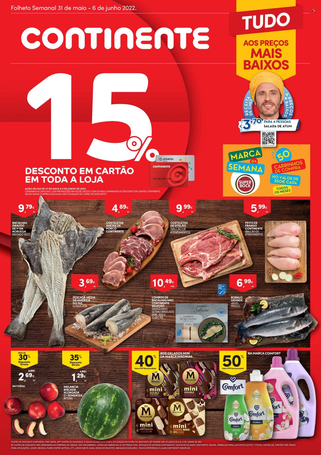 Folheto Continente - 31.5.2022 - 6.6.2022. Página 1