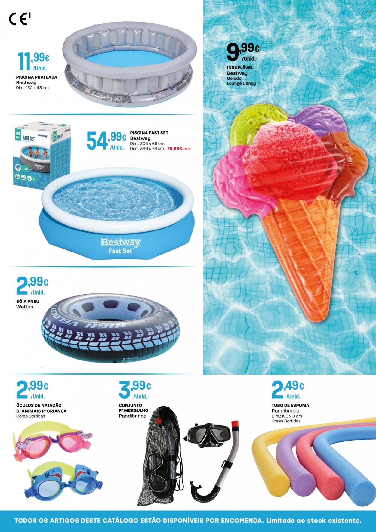 thumbnail - Folheto Intermarché - 2.6.2022 - 3.8.2022 - Produtos em promoção - gelado, óculos de natação, Bestway, piscinas. Página 7.