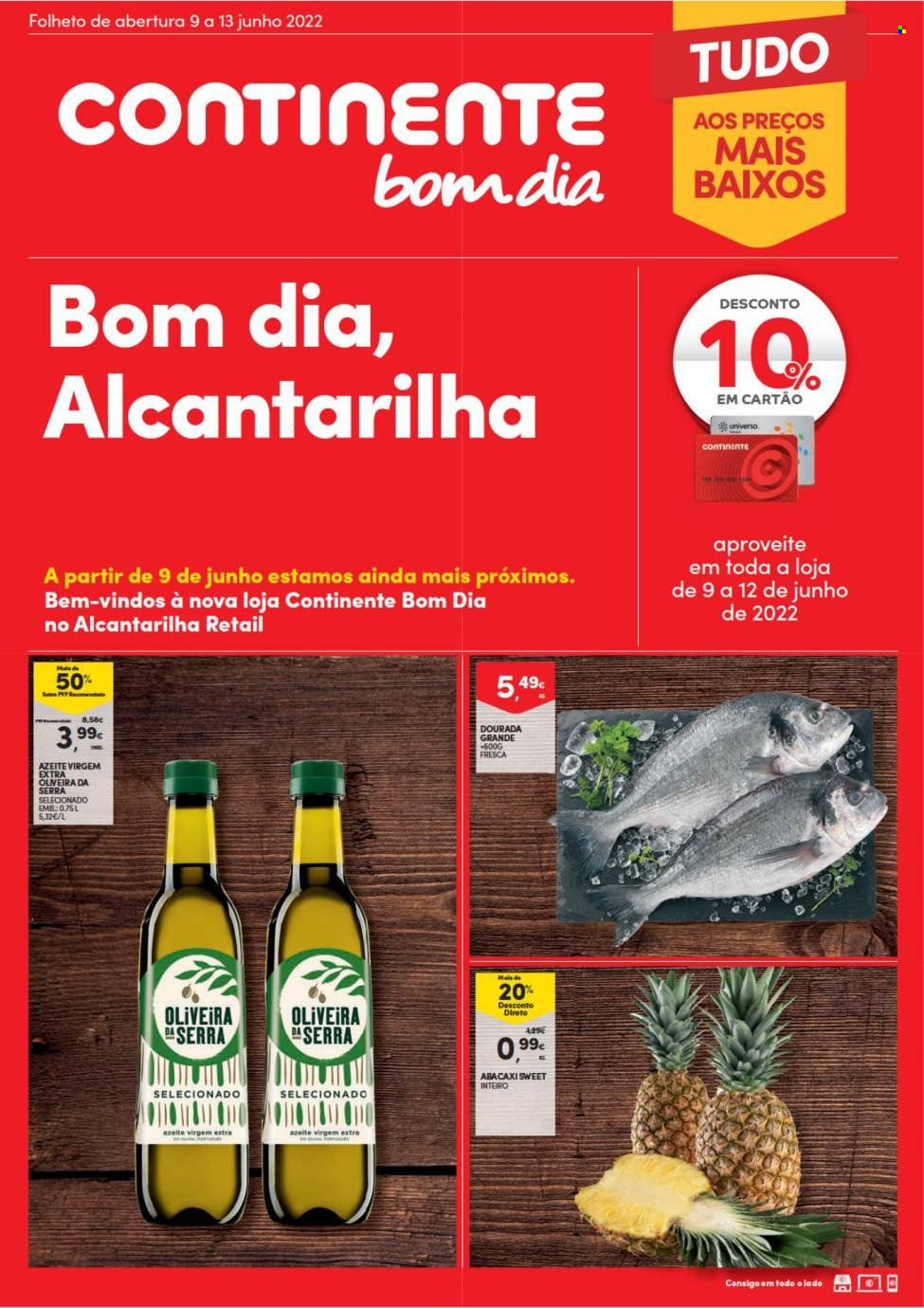 Folheto Continente Bom Dia - 9.6.2022 - 13.6.2022. Página 1