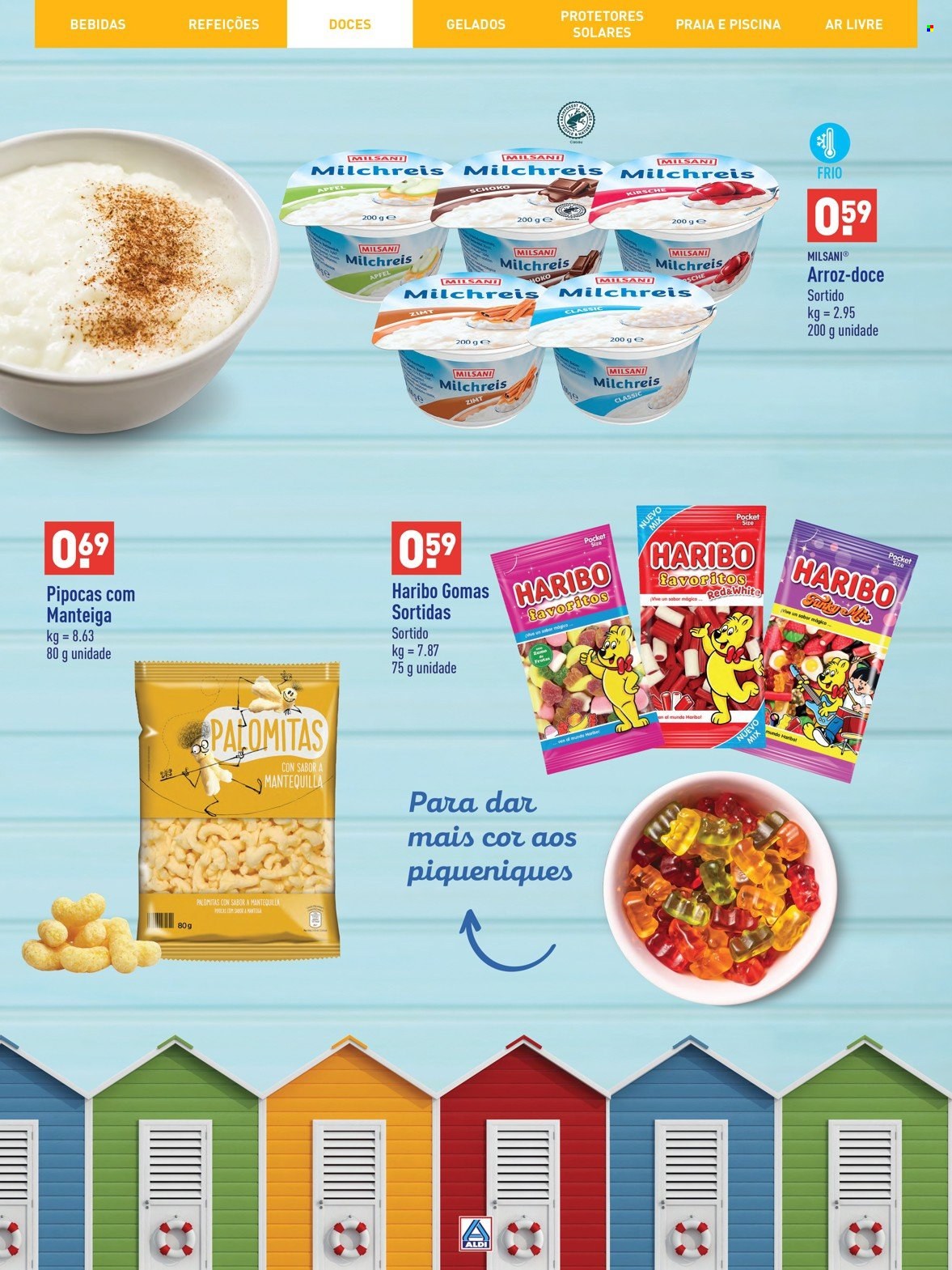 thumbnail - Folheto Aldi - Produtos em promoção - arroz doce, gelado, Haribo, pipoca, arroz. Página 12.