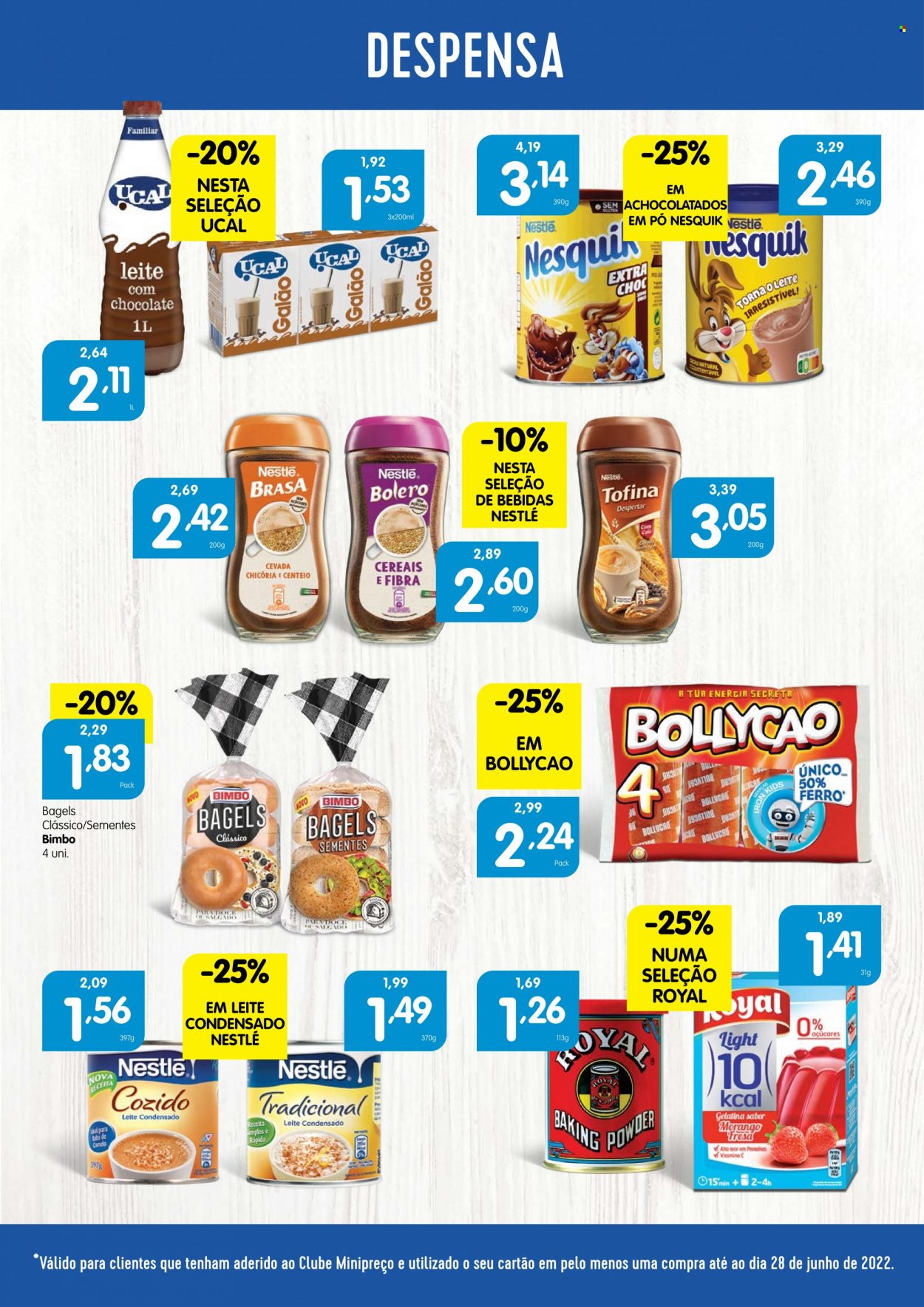 thumbnail - Folheto Minipreço - 30.6.2022 - 6.7.2022 - Produtos em promoção - Nesquik, achocolatado, Nestlé, gelatina, leite condensado, rum. Página 5.