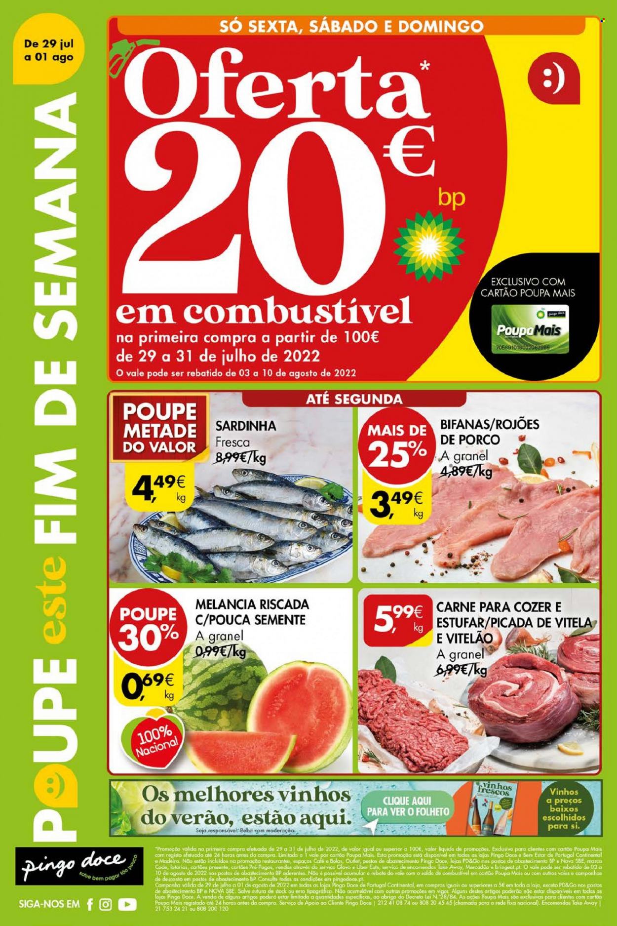 Folheto Pingo Doce - 29.7.2022 - 1.8.2022. Página 1