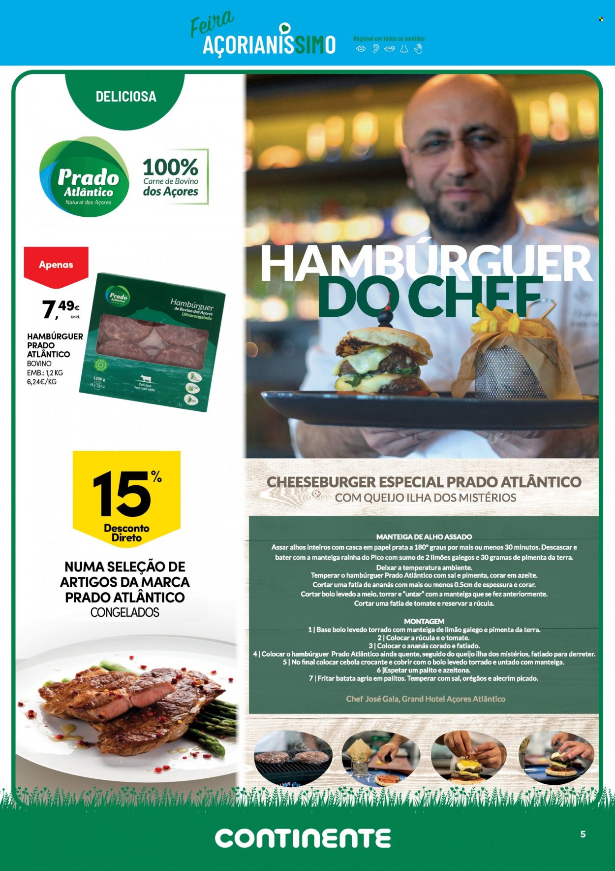 thumbnail - Folheto Continente Modelo - 2.8.2022 - 15.8.2022 - Produtos em promoção - batata, cebola, carne, carne bovina, hamburger. Página 5.