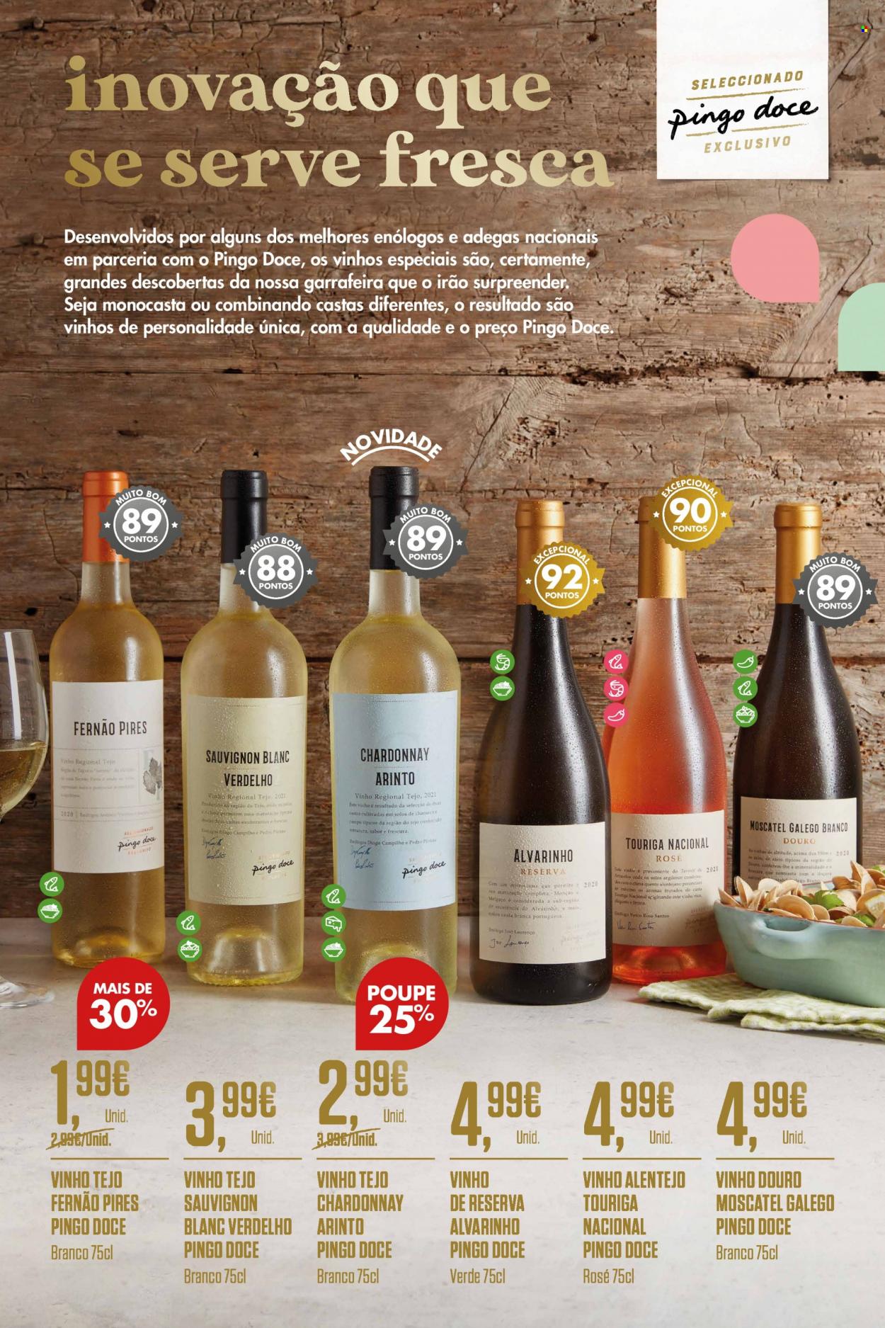 thumbnail - Folheto Pingo Doce - 9.8.2022 - 22.8.2022 - Produtos em promoção - chá, Chardonnay, moscatel, vinho branco, sauvignon blanc, vinho douro, Vinho Alentejo. Página 16.