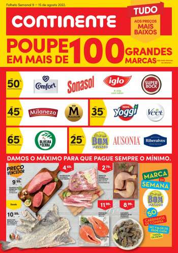 Folheto Continente - 9.8.2022 - 15.8.2022.