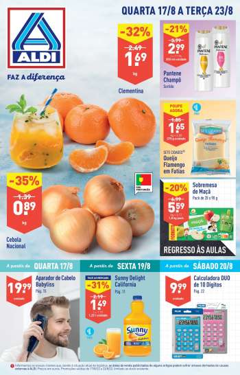 Folheto Aldi - 17.8.2022 - 23.8.2022.
