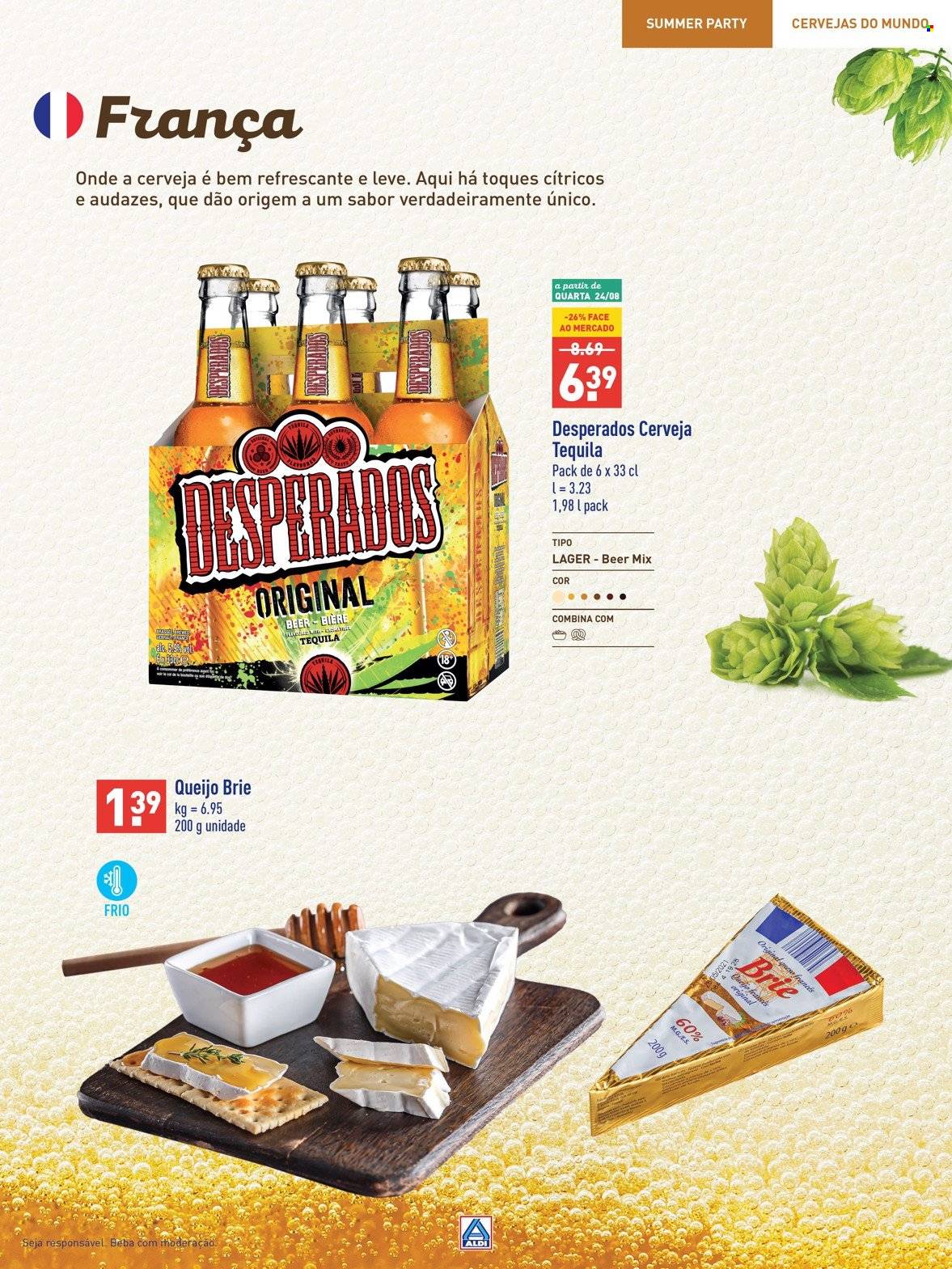 thumbnail - Folheto Aldi - Produtos em promoção - cerveja, queijo, queijo brie, tequila. Página 19.