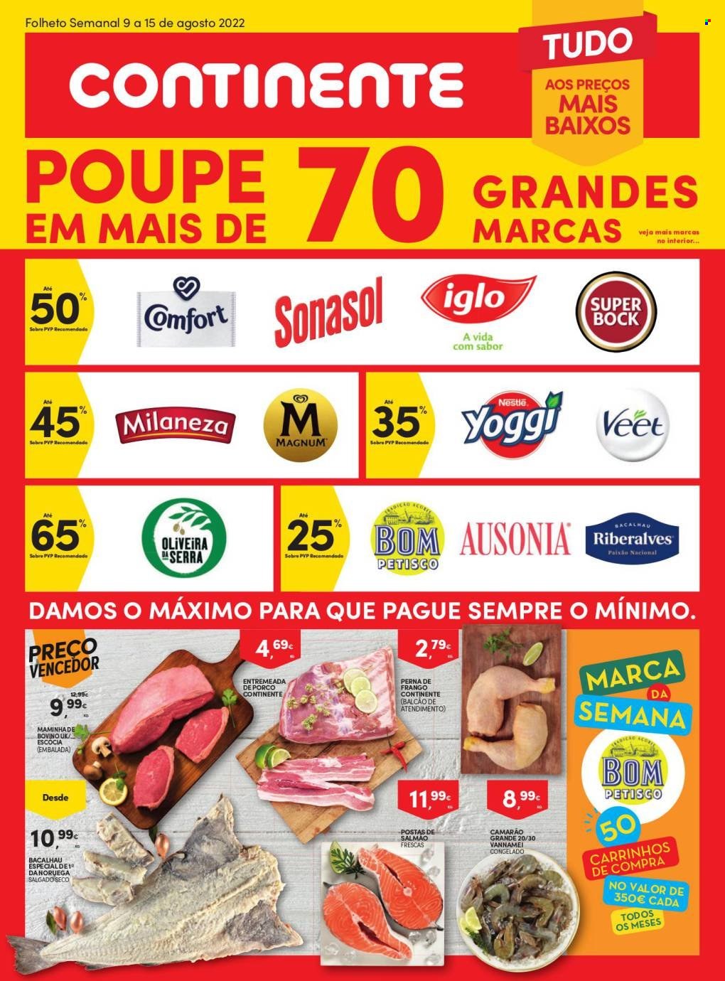 Folheto Continente Bom Dia - 9.8.2022 - 15.8.2022. Página 1