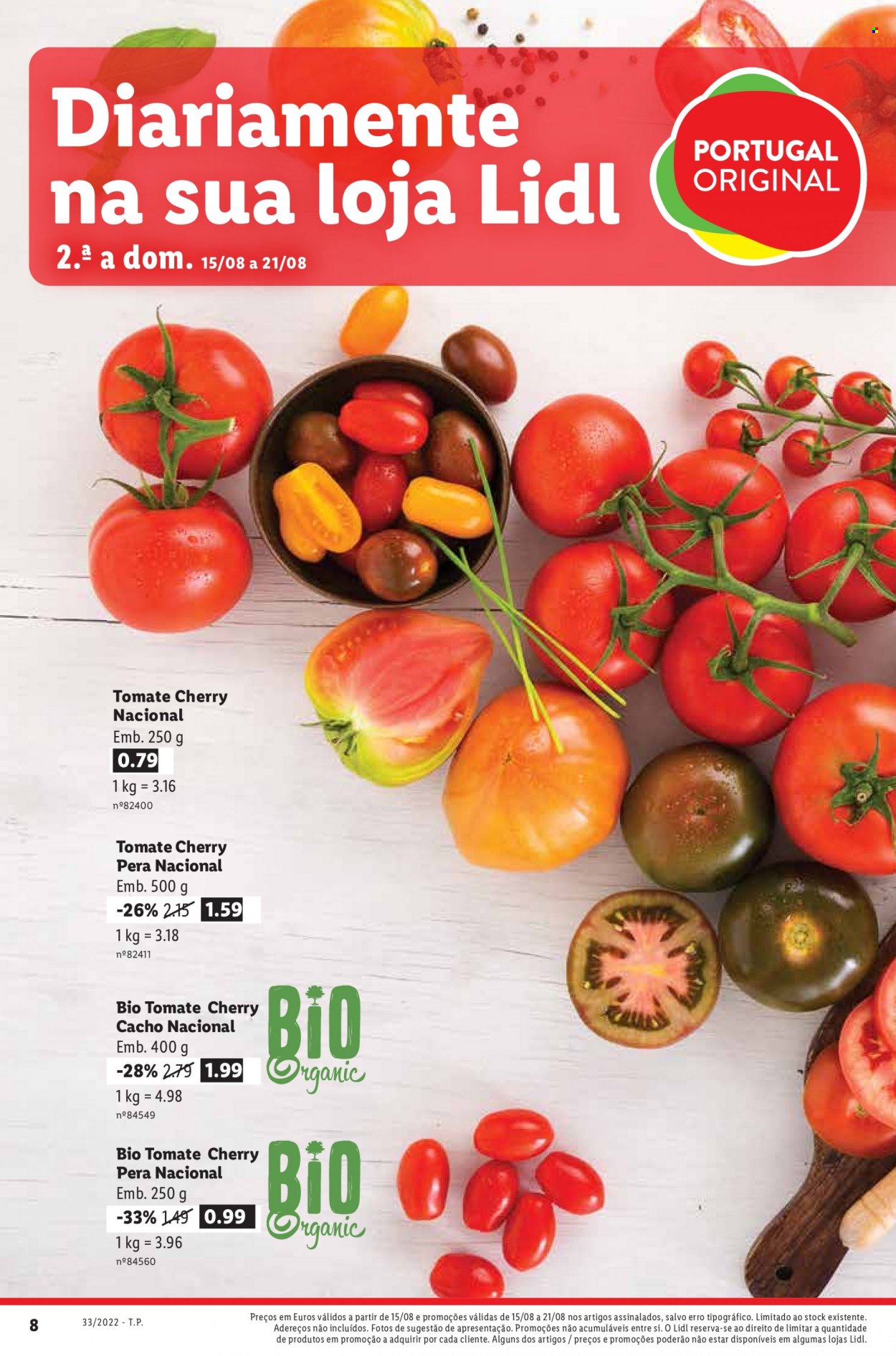 thumbnail - Folheto Lidl - 15.8.2022 - 21.8.2022 - Produtos em promoção - minitomate, tomate cherry. Página 10.