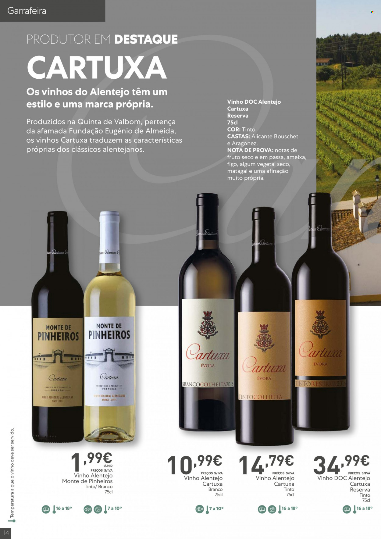 thumbnail - Folheto Recheio - 1.9.2022 - 28.9.2022 - Produtos em promoção - vinho, Vinho Alentejo. Página 14.