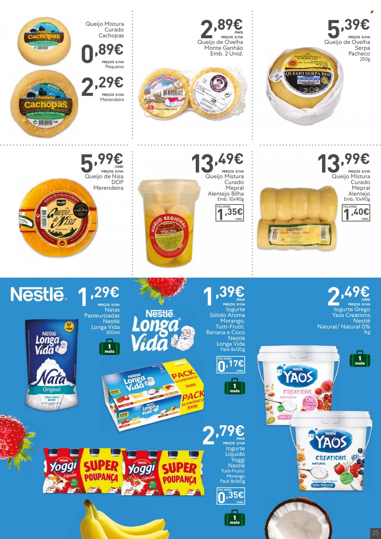 thumbnail - Folheto Recheio - 1.9.2022 - 28.9.2022 - Produtos em promoção - morango, queijo, queijo de ovelha, nata, creme de leite, Nestlé. Página 25.