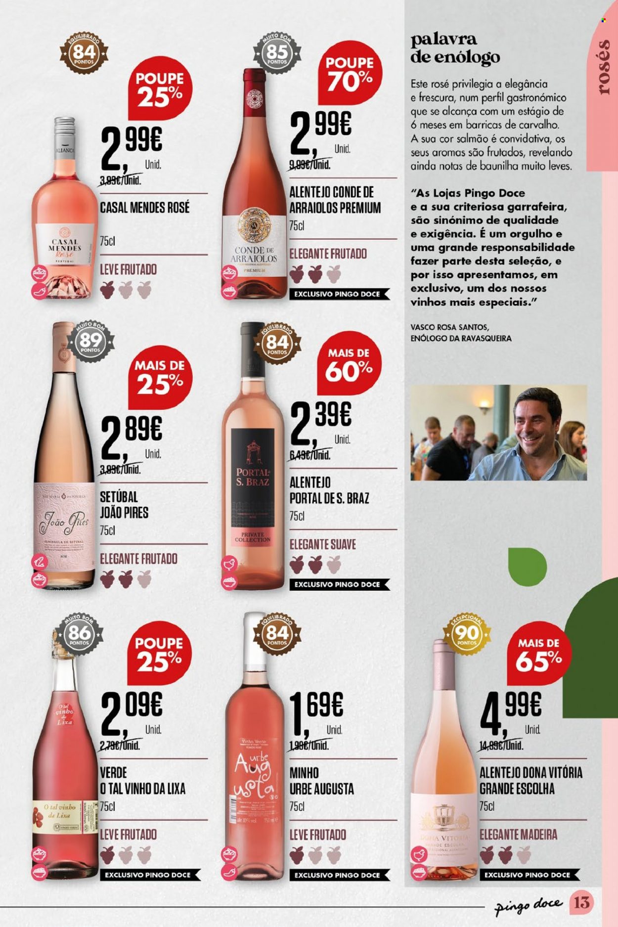thumbnail - Folheto Pingo Doce - 13.9.2022 - 3.10.2022 - Produtos em promoção - vinho. Página 13.