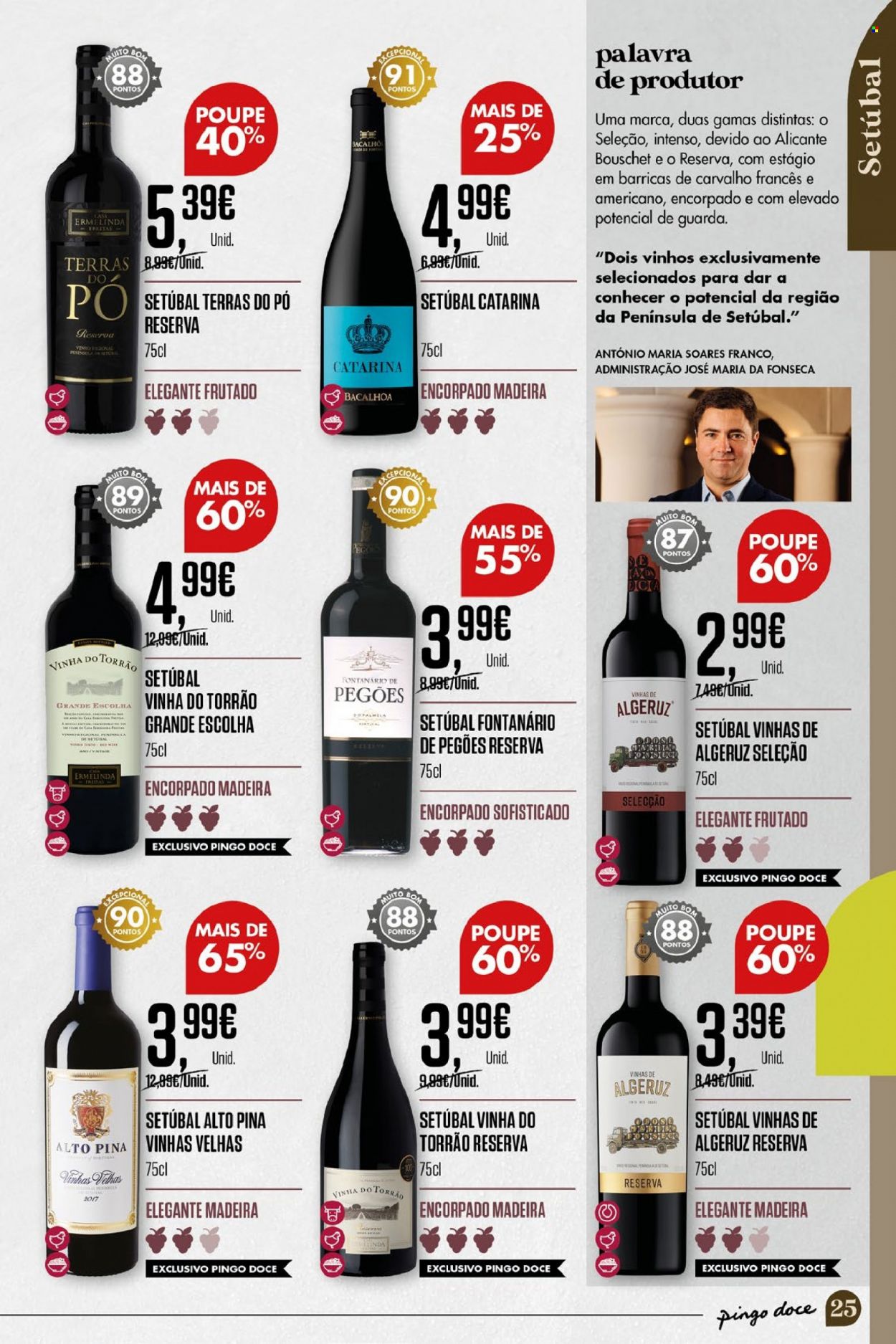 thumbnail - Folheto Pingo Doce - 13.9.2022 - 3.10.2022 - Produtos em promoção - vinho, lugar americano. Página 25.