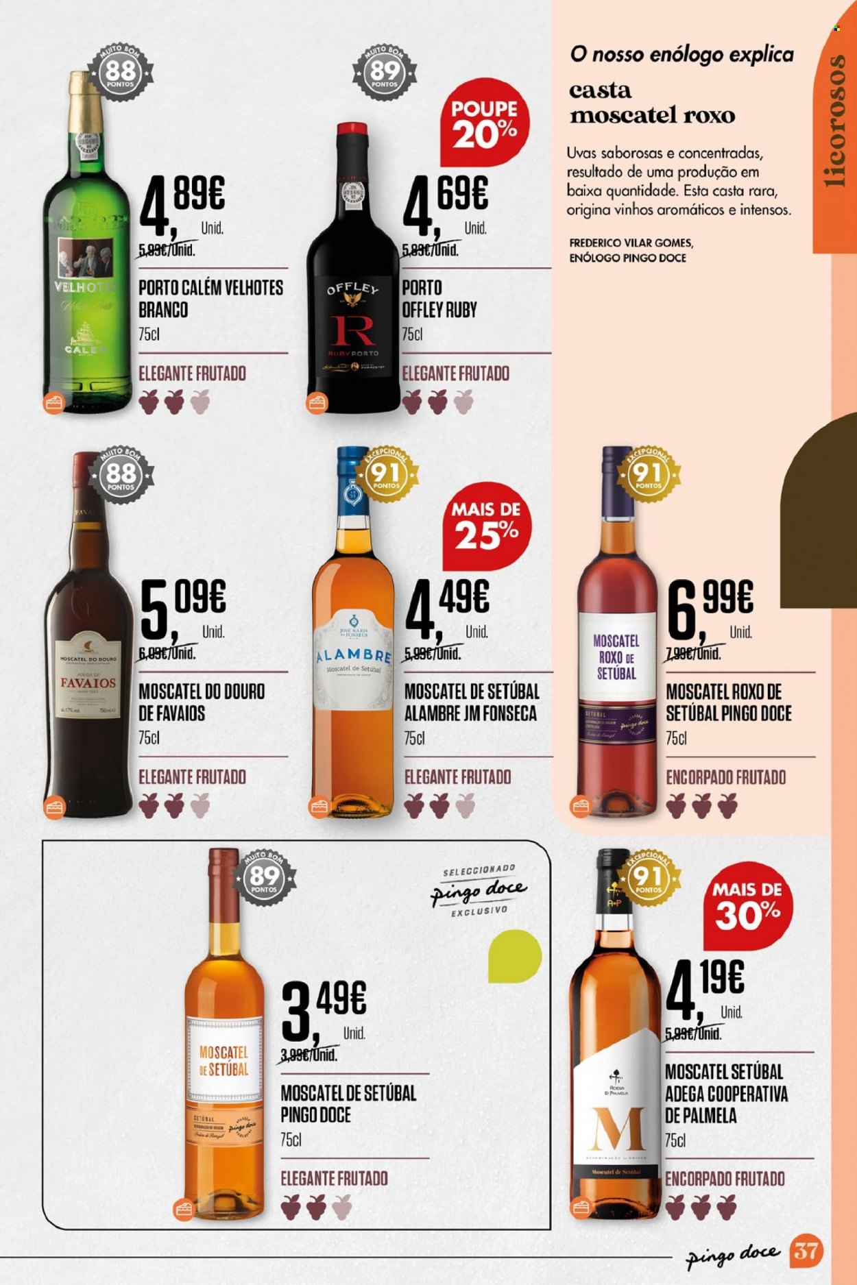 thumbnail - Folheto Pingo Doce - 13.9.2022 - 3.10.2022 - Produtos em promoção - uva, vinho, moscatel. Página 37.